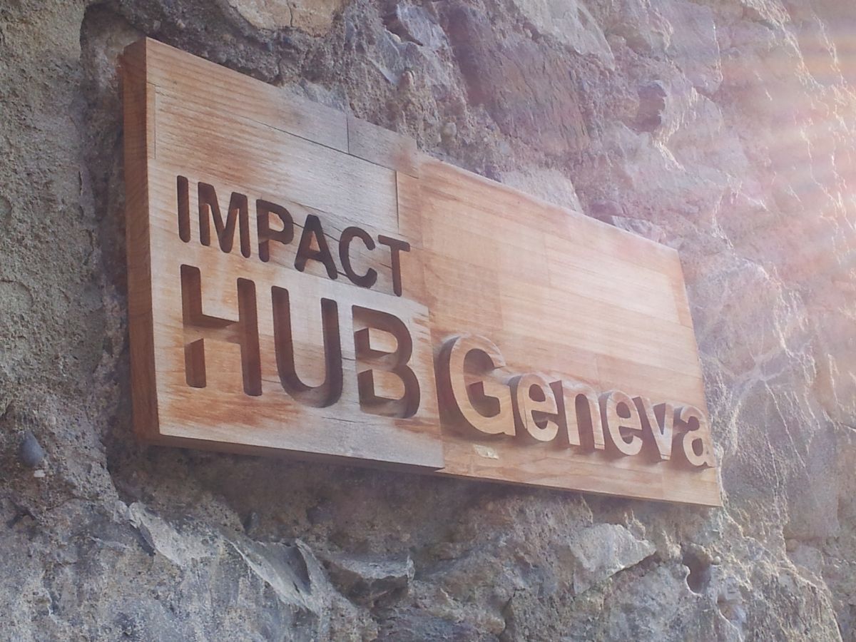 Entrée de Impact Hub à Genève